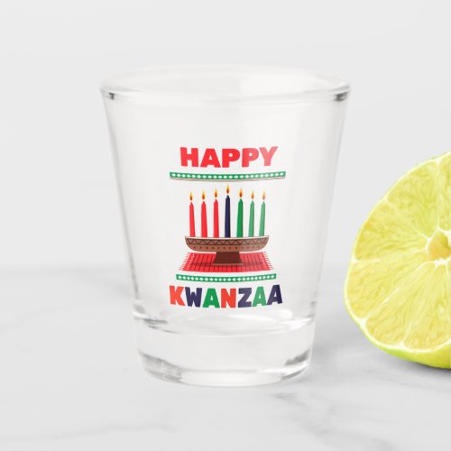 Happy Kwanzaa Kinara Shot Glass