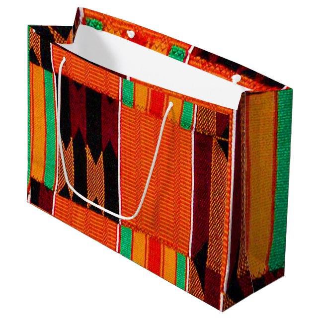 Happy Kwanzaa Large Gift Bag (Front Angled)