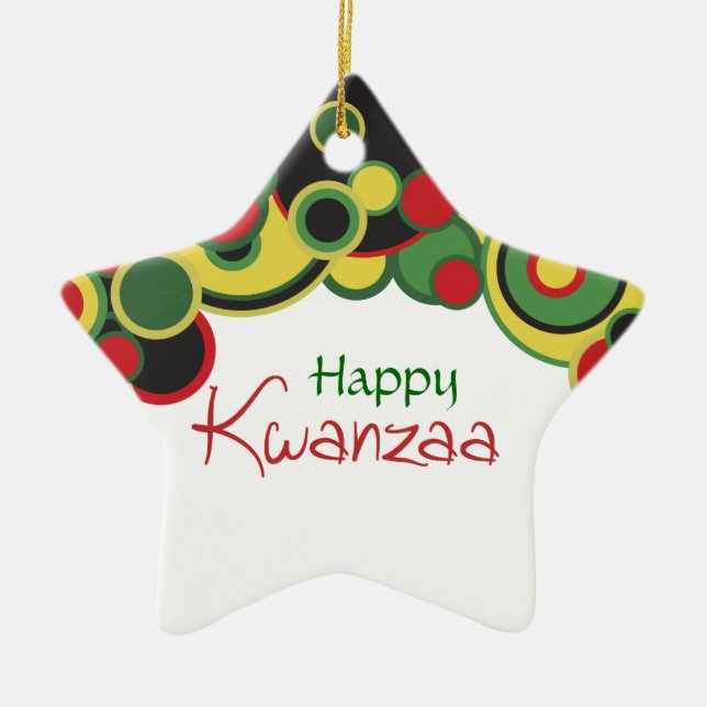 Happy Kwanzaa Ornament (Front)