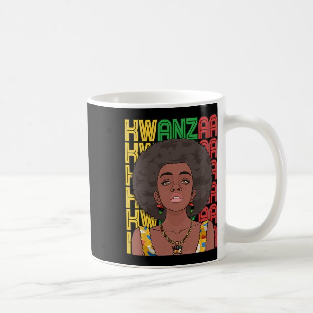 Happy Kwanzaa Pan African Pride Black Woman Seven  Coffee Mug (Right)