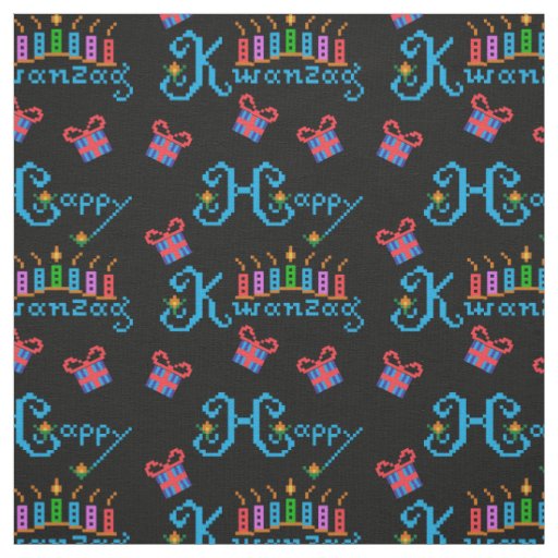 Happy Kwanzaa Patterns Fabric