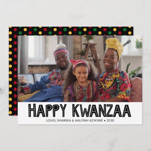 Happy Kwanzaa Photo Holiday Card