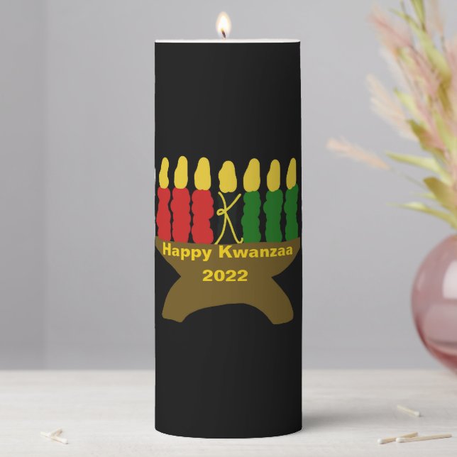 Happy Kwanzaa  Pillar Candle (In Situ)
