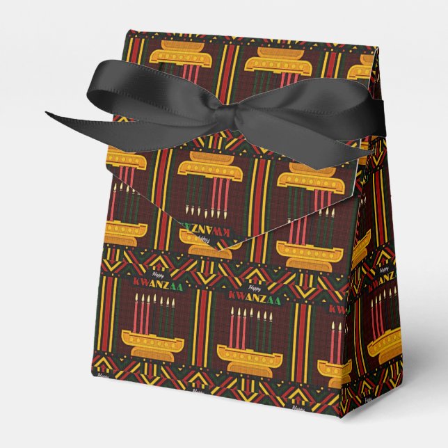 Happy Kwanzaa PopArt Favor Boxes (Front Side)