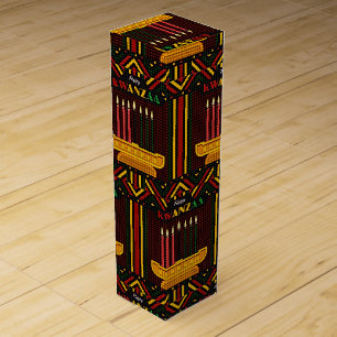 Happy Kwanzaa PopArt Wine Box