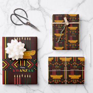 Kwanzaa African American Black Wrapping Paper – Coco Wraps