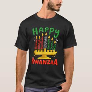 Happy Kwanzaa Seven Principles Kinara Candles Men  T-Shirt