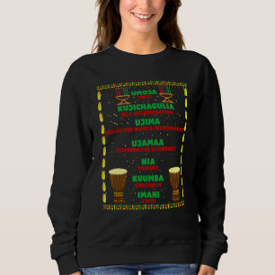 Happy Kwanzaa Seven Principles Of Kwanzaa Africa H Sweatshirt