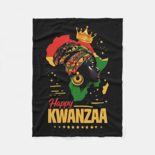 Happy Kwanzaa Seven Principles Of Kwanzaa Women 18 Fleece Blanket