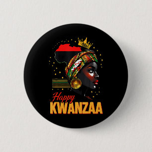Happy Kwanzaa Seven Principles Of Kwanzaa Women Me Button