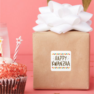 Happy Kwanzaa Square Sticker