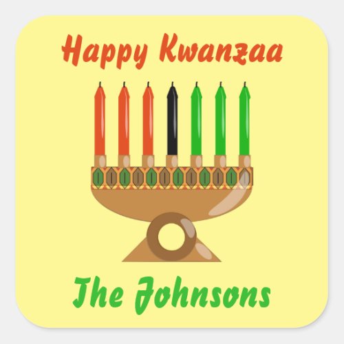 Happy Kwanzaa  Square Sticker