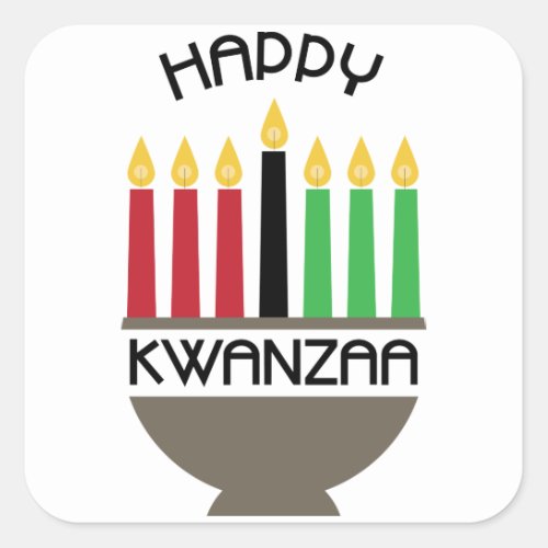 Happy Kwanzaa Square Sticker