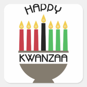 Happy Kwanzaa Square Sticker