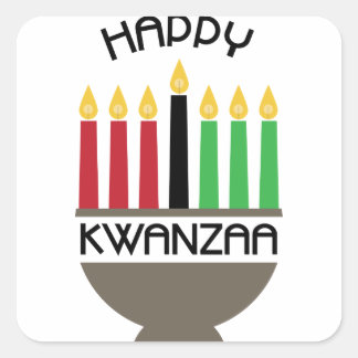 Happy Kwanzaa Square Sticker