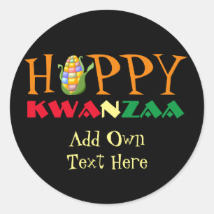 Happy Kwanzaa Stickers 4 Favors Gifts Personalized