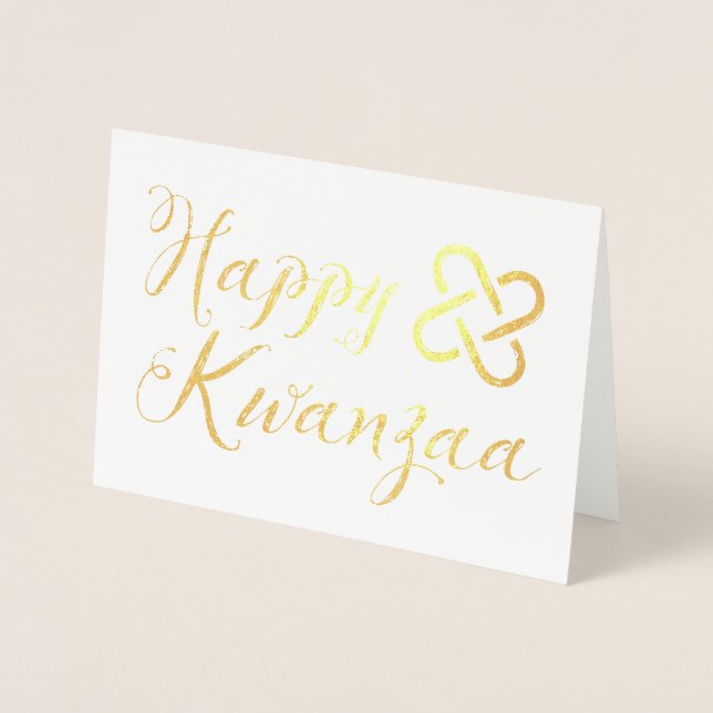 Happy kwanzaa umoja gold foil card (Front)