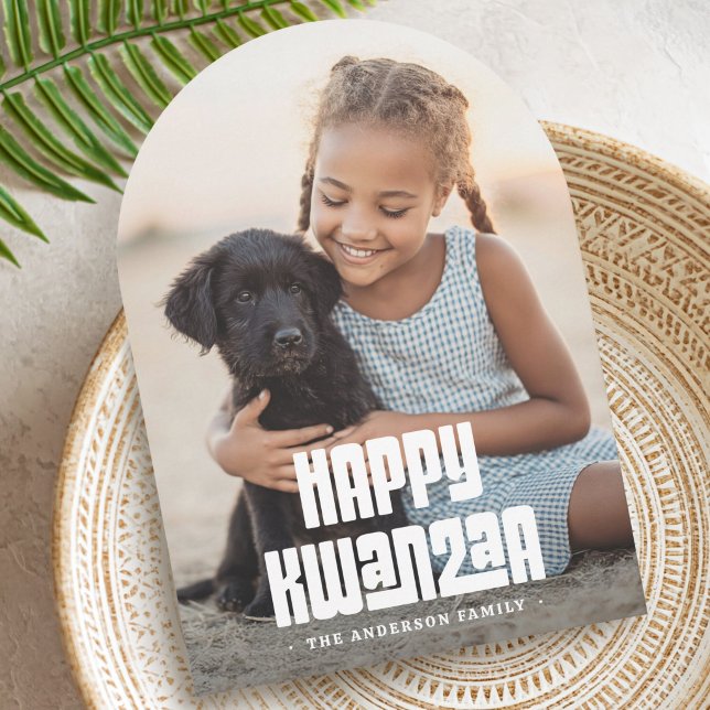 Happy Kwanzaa white overlay photo Holiday Card (Happy Kwanzaa white overlay photo Holiday Card)