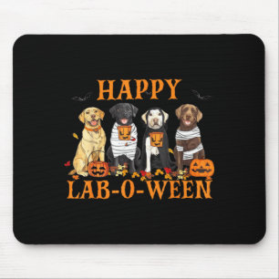 Happy Lab-O-Ween Labrador Halloween Season Dog Mouse Pad