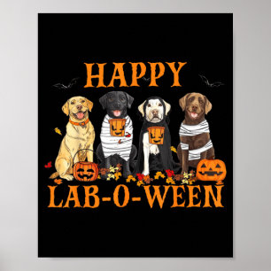 Happy Lab-O-Ween Labrador Halloween Season Dog Poster