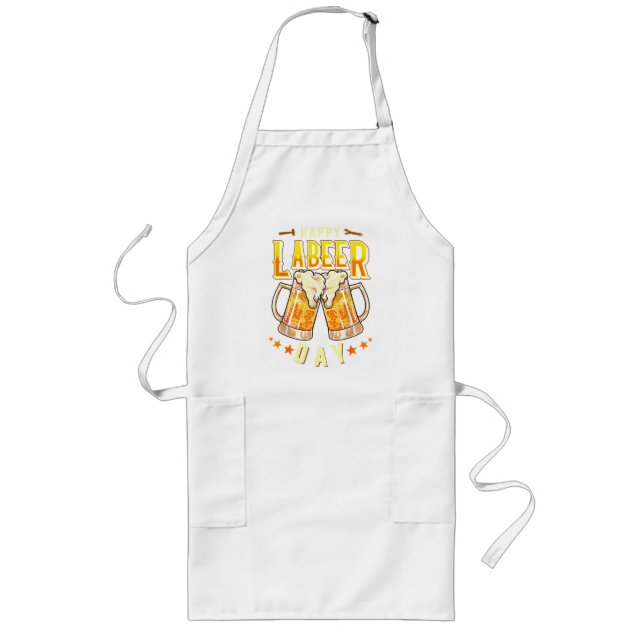Happy Labeer Day Funny Labor Day Long Apron (Front)