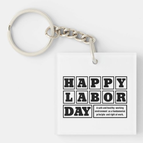 Happy labor day 2023 keychain