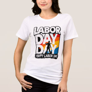 Happy Labor Day 2026 American Worker Construction Tri-Blend Shirt