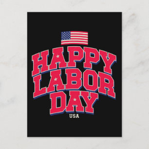 Happy Labor Day 2026 Celebrating American Workers Postcard