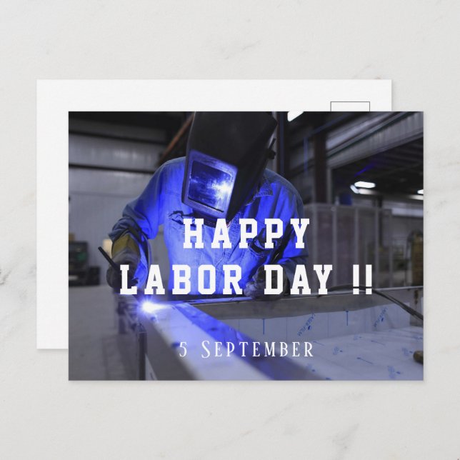 Happy Labor Day 5 September  Postcard (Front/Back)