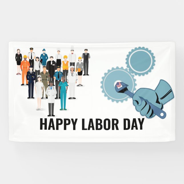 Happy Labor Day America  Banner (Horizontal)