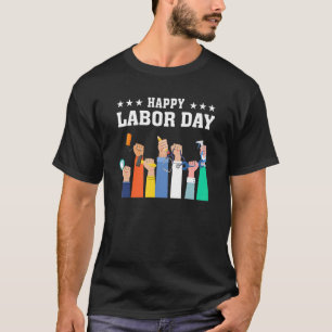 Happy Labor Day American Flag Proud Worker 2022 T-Shirt