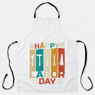 Happy labor day apron