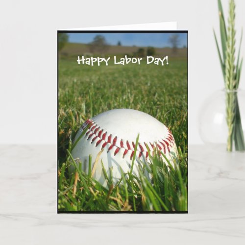 Happy Labor Day Baseball greeting card