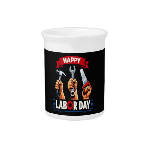 Happy Labor-day Beverage Pitcher