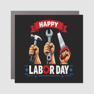 Happy Labor-day Car Magnet