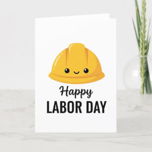 Happy Labor Day Cards Cute Workers Minimalist Gift