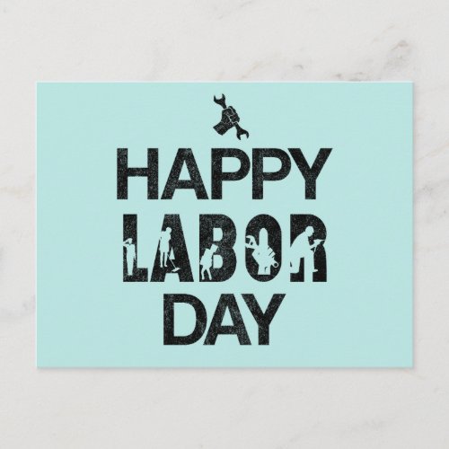Happy Labor Day Celebrate American Workers Holiday Postcard