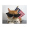 Happy Labor Day Cool Cat with Flag Postcard