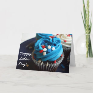 Happy Labor Day Cupcakes greeting Card