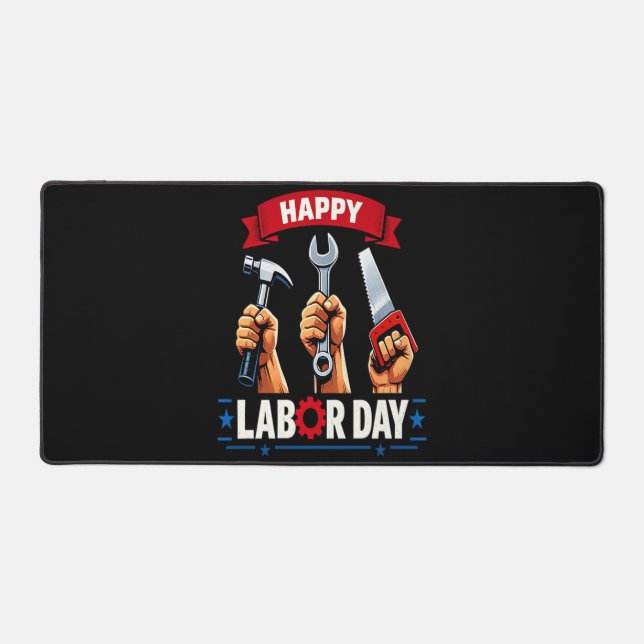 Happy Labor-day Desk Mat (Front)
