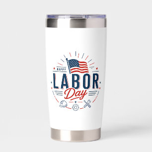 Happy Labor Day / Día del Trabajo Clásico Insulated Tumbler