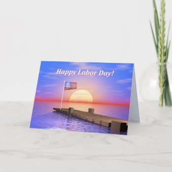 Happy Labor Day Dock Card by Peerdrops at Zazzle