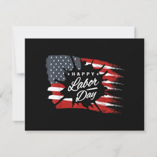 Happy Labor Day Gift American Flag Holiday Card