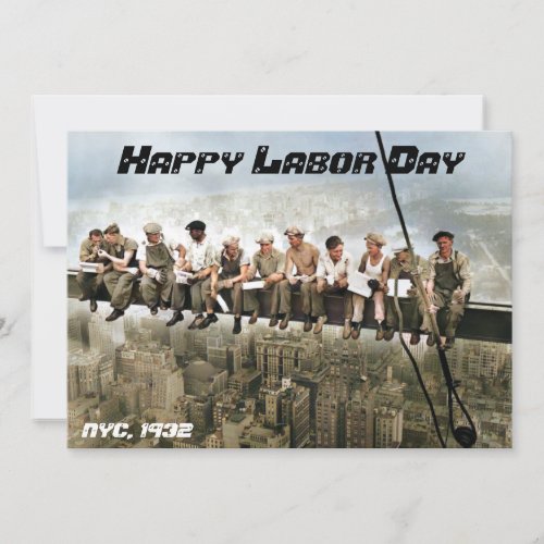 Happy Labor Day Greeting Card With A Funny Picture