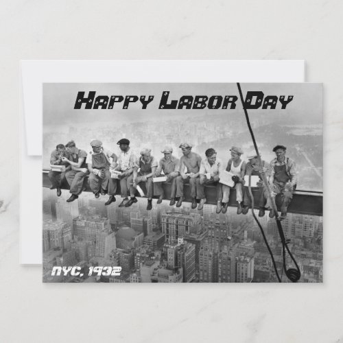 Happy Labor Day Greeting Card With A Vintage Photo