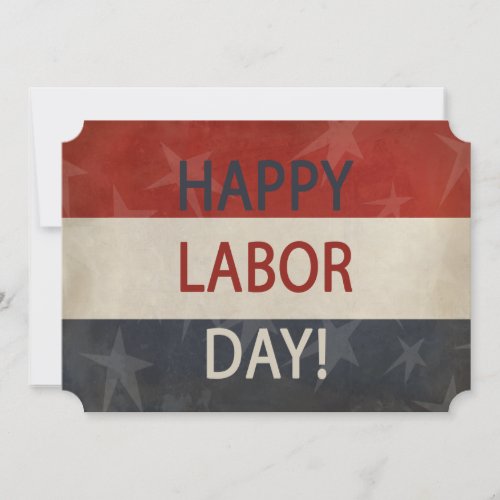 Happy Labor Day Grunge Stripes Card