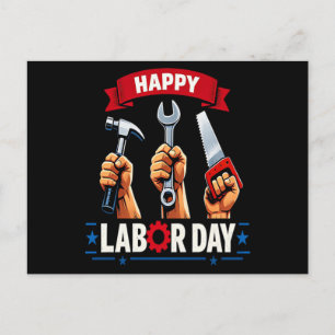 Happy Labor-day Holiday Postcard