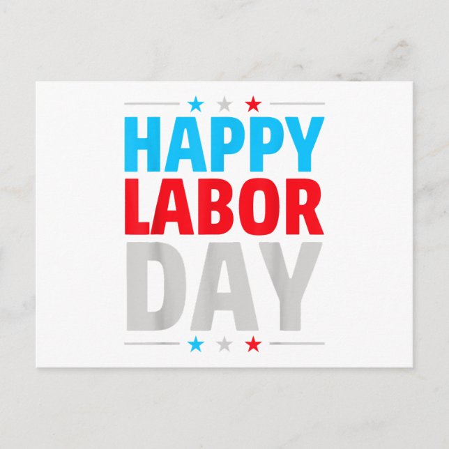 Happy Labor Day! Holiday Postcard (Front)