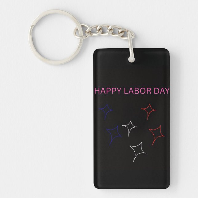 Happy Labor Day Keychain (Front)