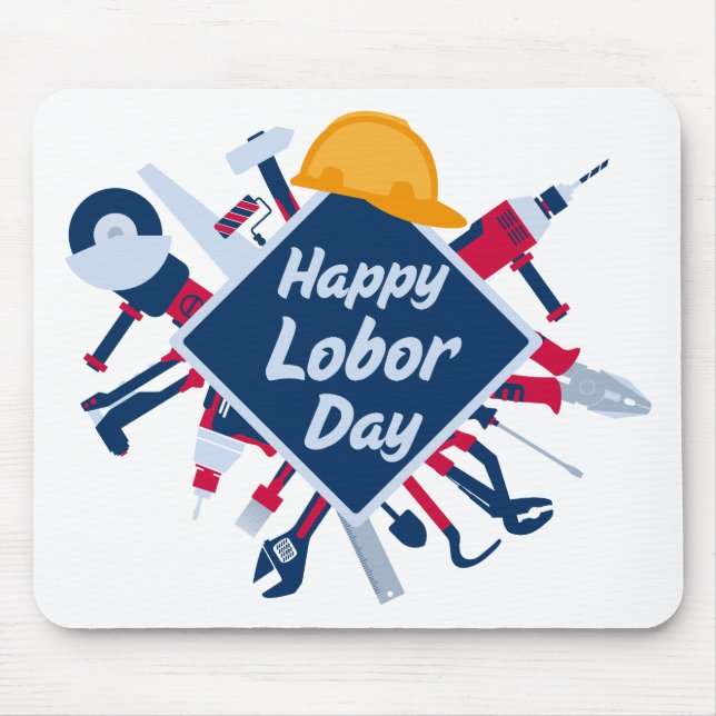 Happy Labor day Long Weekend Mouse Pad (Front)